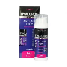 VIVACO Anti-Age Feuchtigkeitscreme Hyaluron und Vitamin E VIVAPHARM 50 ml