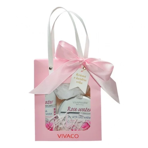 VIVACO Geschenktasche mit Kosmetik und Rosenwasser