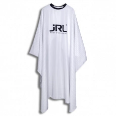 JRL Professional kadernícka pláštenka s prúžkovaným vzorom biela