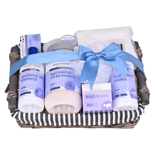 Geschenkkorb mit Kosmetik aus Ziegenmilch