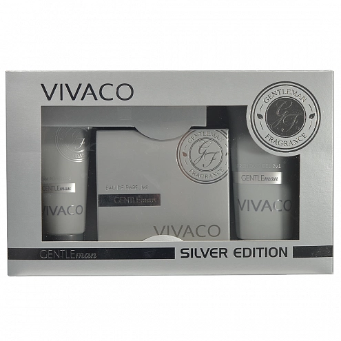 VIVACO Geschenkset Herrenpflege GENTLEMAN SILVER
