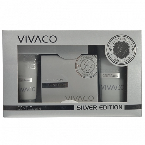 VIVACO Geschenkset Herrenpflege GENTLEMAN SILVER