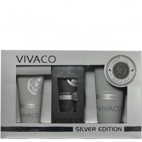 VIVACO Geschenkset Herrenpflege GENTLEMAN SILVER
