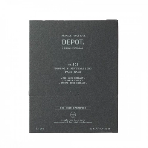 Depot 806 Toning & Revitalizing Face Mask 12x13ml Depot 806 Toning & Revitalizing Face Mask 12x13ml