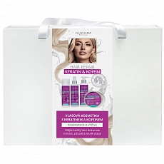 VIVACO Große Geschenkbox für Haarpflege mit Keratin und Koffein