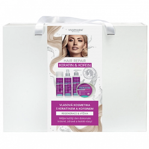 VIVACO Große Geschenkbox für Haarpflege mit Keratin und Koffein VIVACO Große Geschenkbox für Haarpflege mit Keratin und Koffein