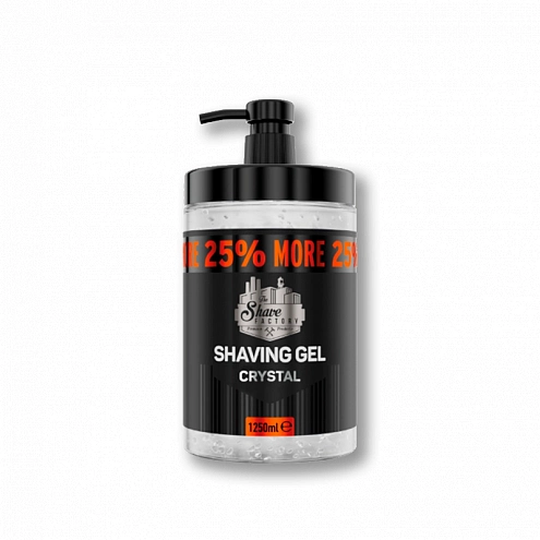 The Shave Factory gél na holenie transparentný Crystal XXL 1250 ml