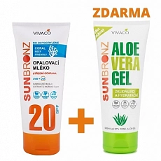 DUOPACK Sonnenmilch SPF 20 + Beruhigendes Gel mit Aloe Vera SUN BRONZ 2 Stück