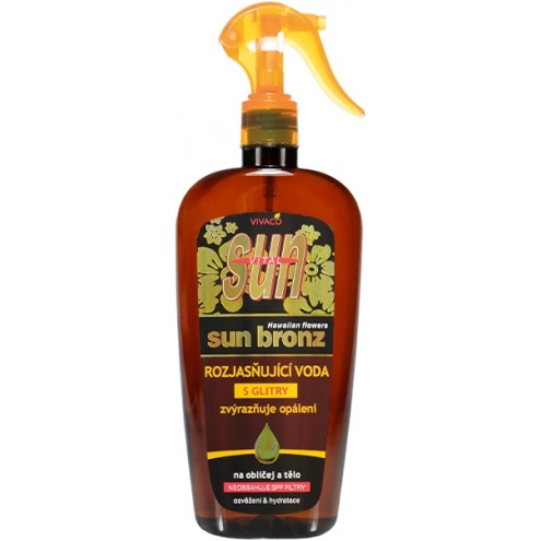 VIVACO Aufhellendes Wasser mit goldenen Glitzern SUN VITAL 300 ml