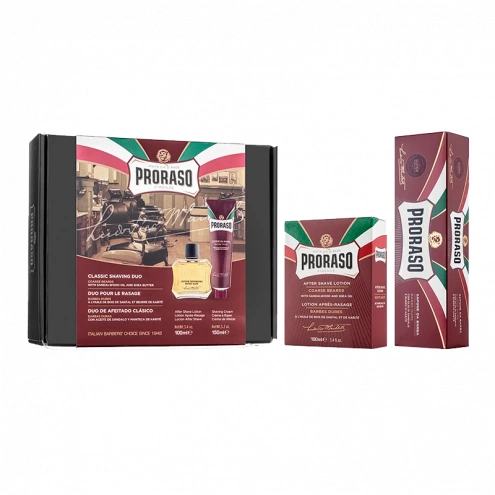 Proraso darčeková sada krém na holenie a voda po holení pre tvrdé chĺpky Sandalwood
