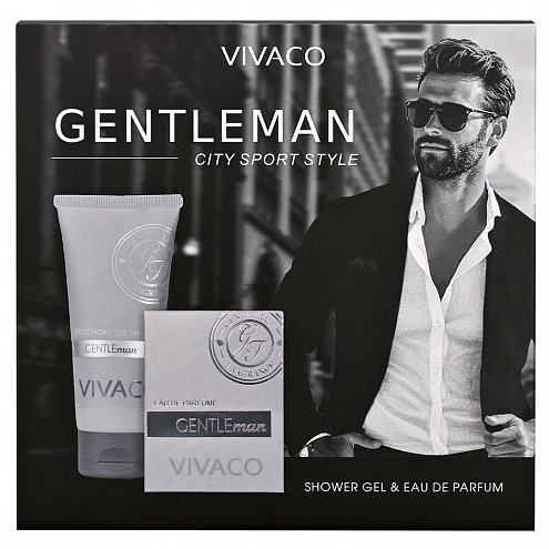 VIVACO Geschenkset Herrenpflege GENTLEMAN SILVER VIVACO Geschenkset Herrenpflege GENTLEMAN SILVER