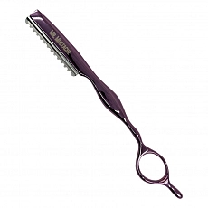MR. MUSTACHE Styling Razor Purple Gold Hair Thinning Razor