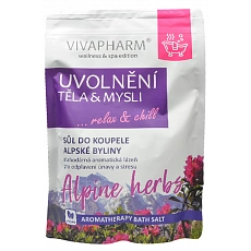 VIVACO Badesalz Alpenkräuter ENTSPANNUNG FÜR KÖRPER UND GEIST 1000 g
