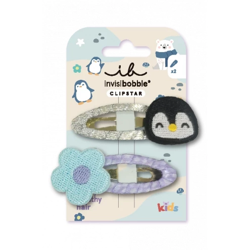 Invisibobble SNAP CLIP KIDS Polar Penguin 2pc