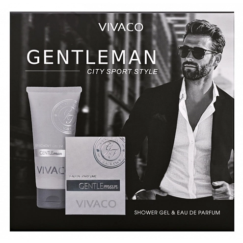 VIVACO Geschenkset Herrenpflege GENTLEMAN SILVER VIVACO Geschenkset Herrenpflege GENTLEMAN SILVER