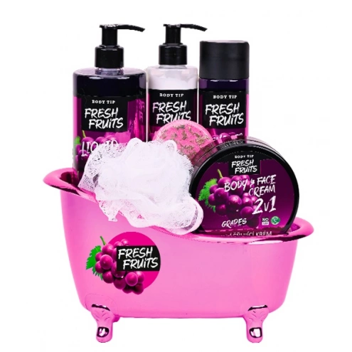 Geschenkkorb mit Kosmetik aus Trauben